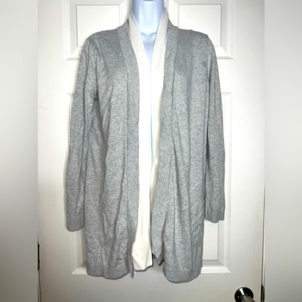 Calvin Klein Small Shawl Collar Long Sleeve Open Front Knit Cardigan S Career